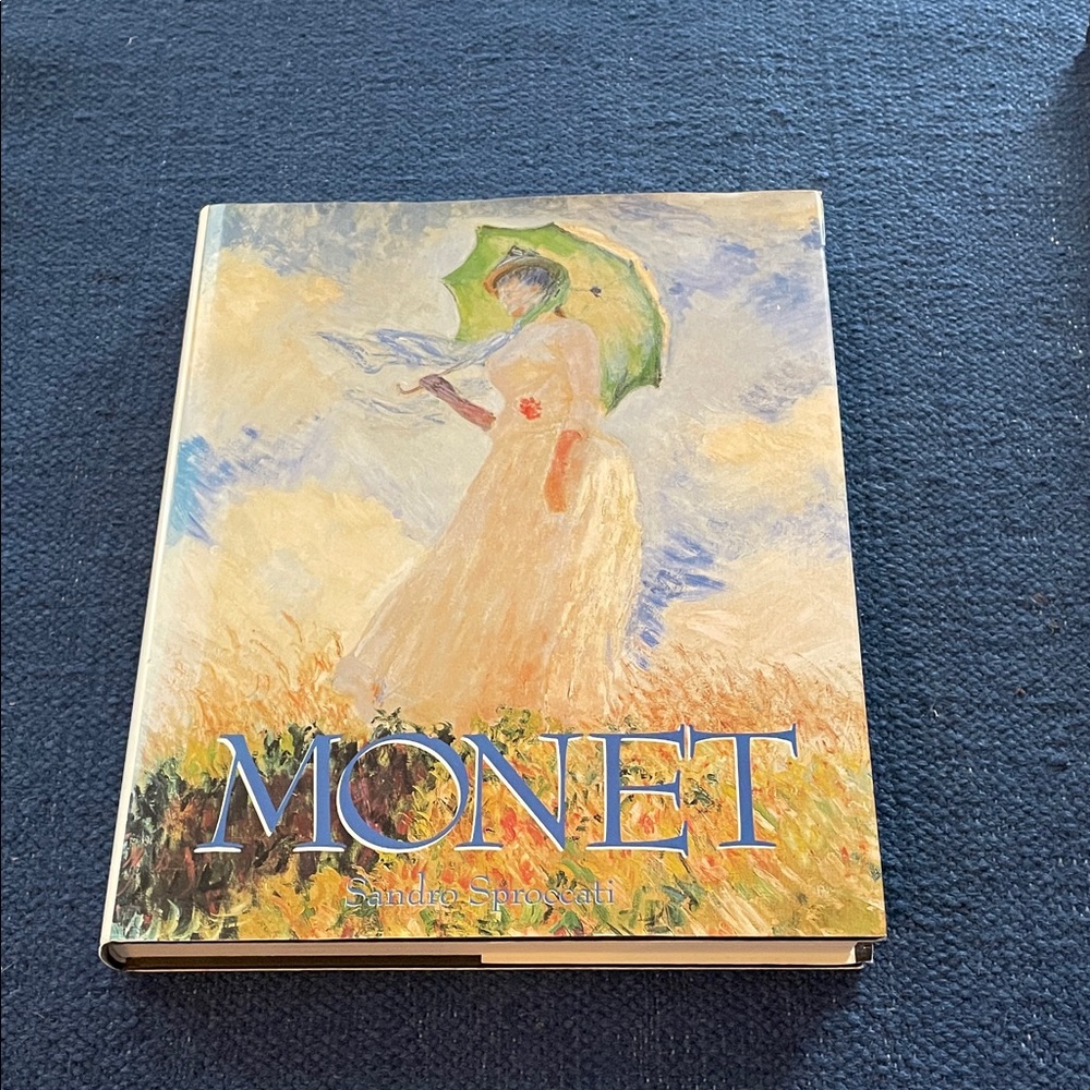 Monet Art Book with Green and Blue Accents